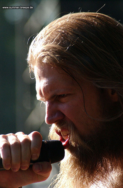 Bild eines Mitglieds der Band Amon Amarth beim Live-Auftritt